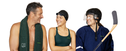 Saunagast, Schwimmerin, Eishockeyspielerin